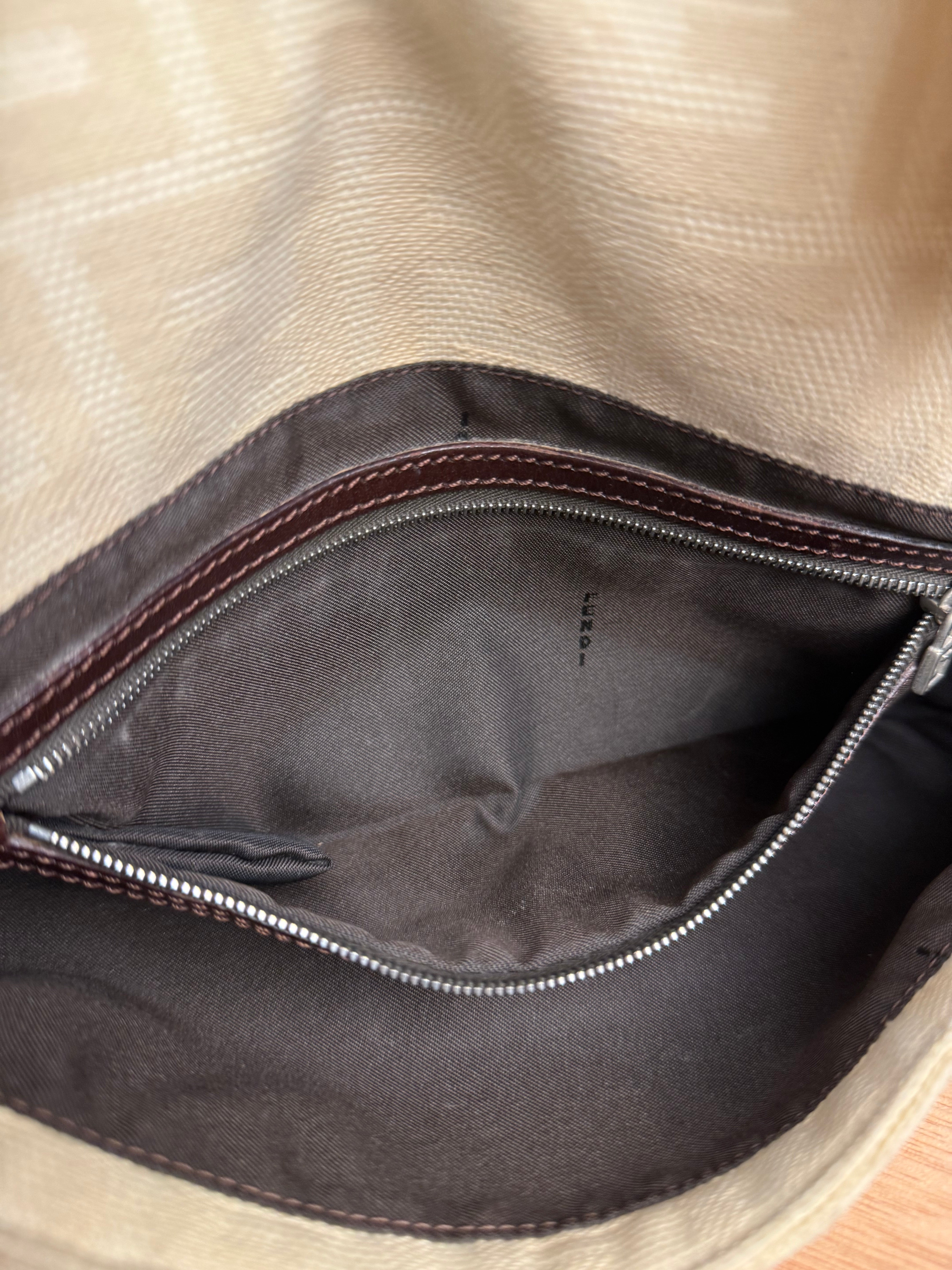 Fendi FF Canvas Baguette