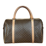 Celine Brown Leather Boston Handbag