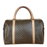 Celine Brown Leather Boston Handbag