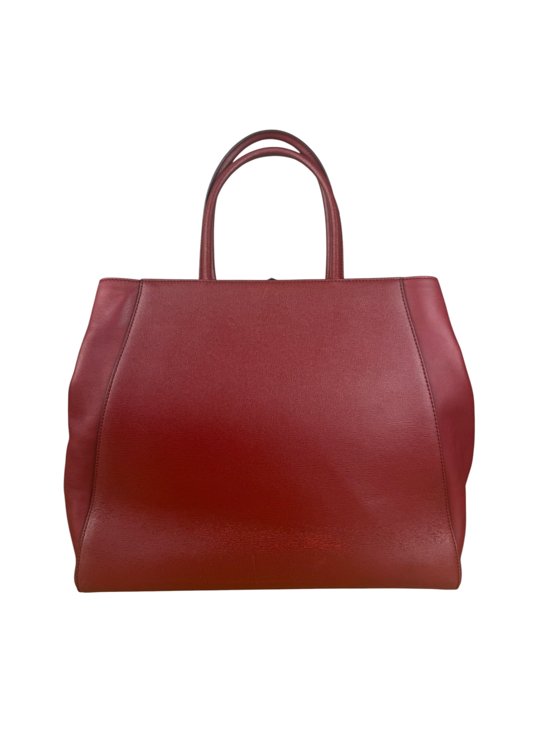 Fendi Red Leather 2Jours Handbag (Deterioration)