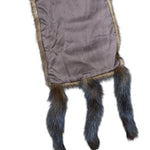 Vintage Brown Fur Tailed Shawl