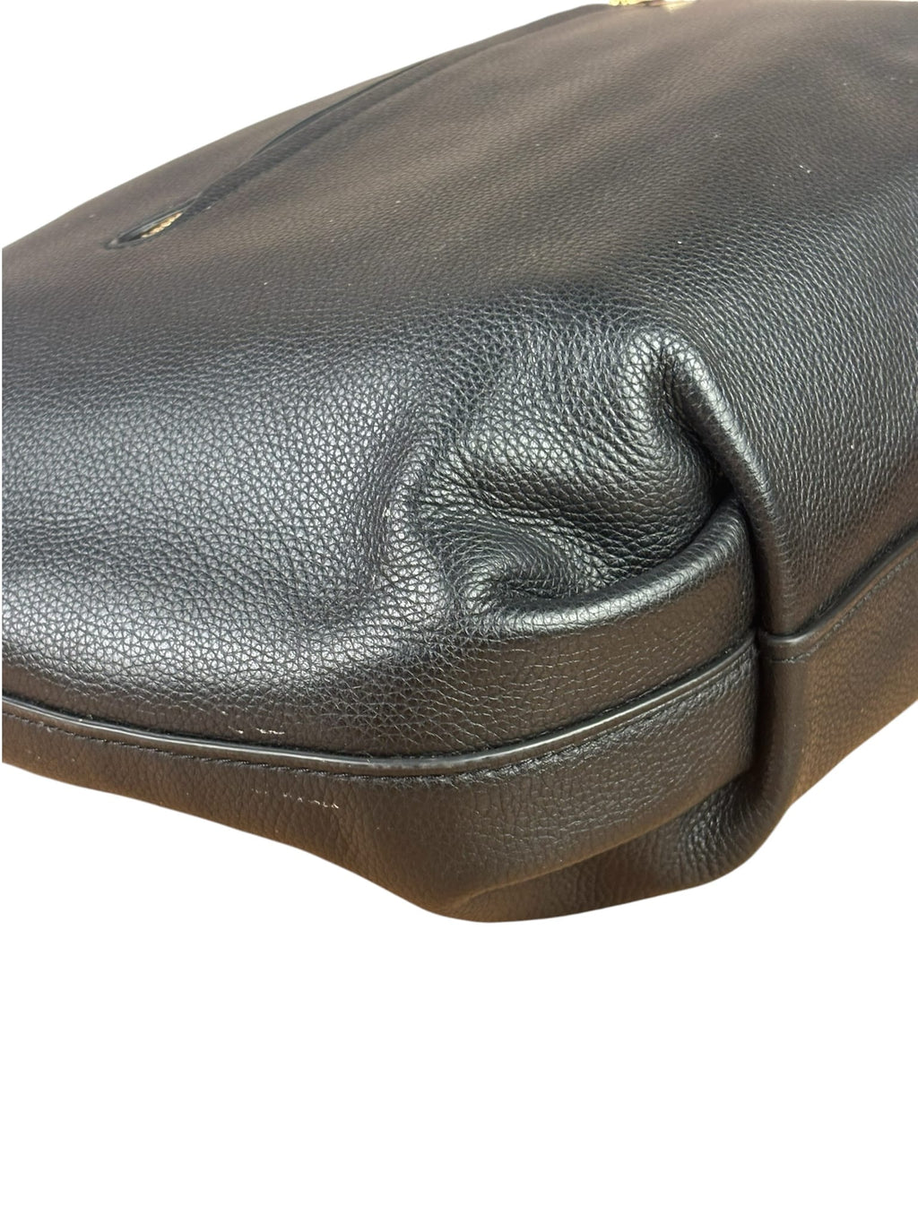 Coach Black Pebbled Leather Laurel Hobo Bag