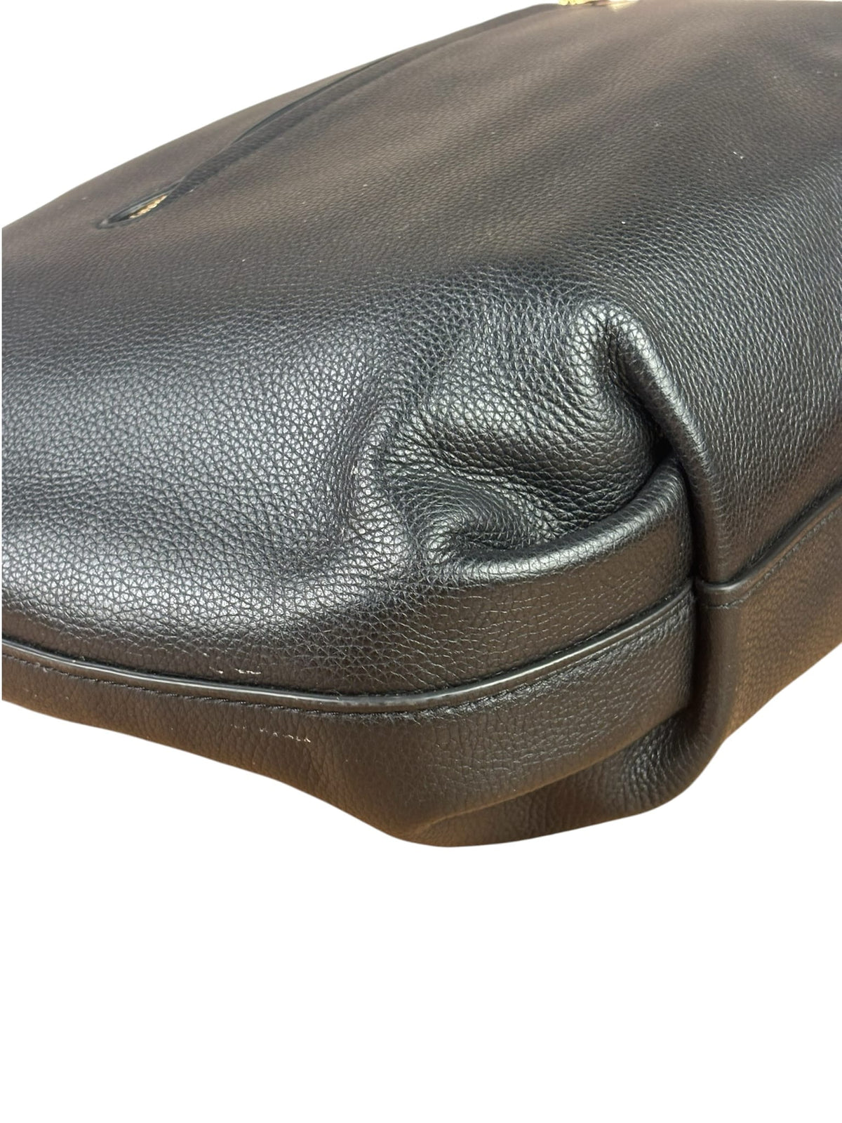 Coach Black Pebbled Leather Laurel Hobo Bag