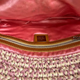 Fendi Raffia Crochet Baguette