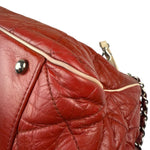 Chanel Burgundy East West Accordion Flap Bag
