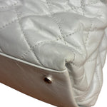 Chanel Vintage White Quilted Leather Chain Me Tote 2010