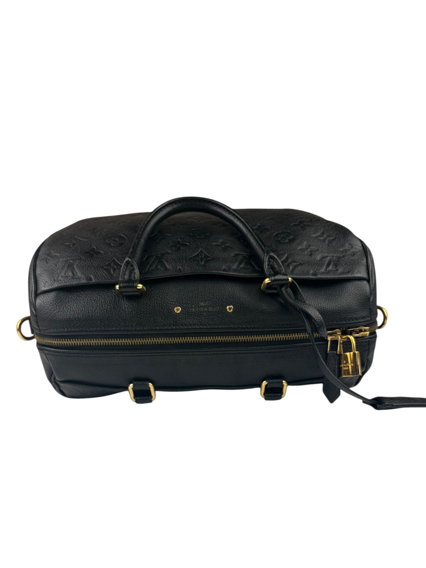 Louis Vuitton Black Monogram Bandouliere NM Empreinte Noir Speedy 30