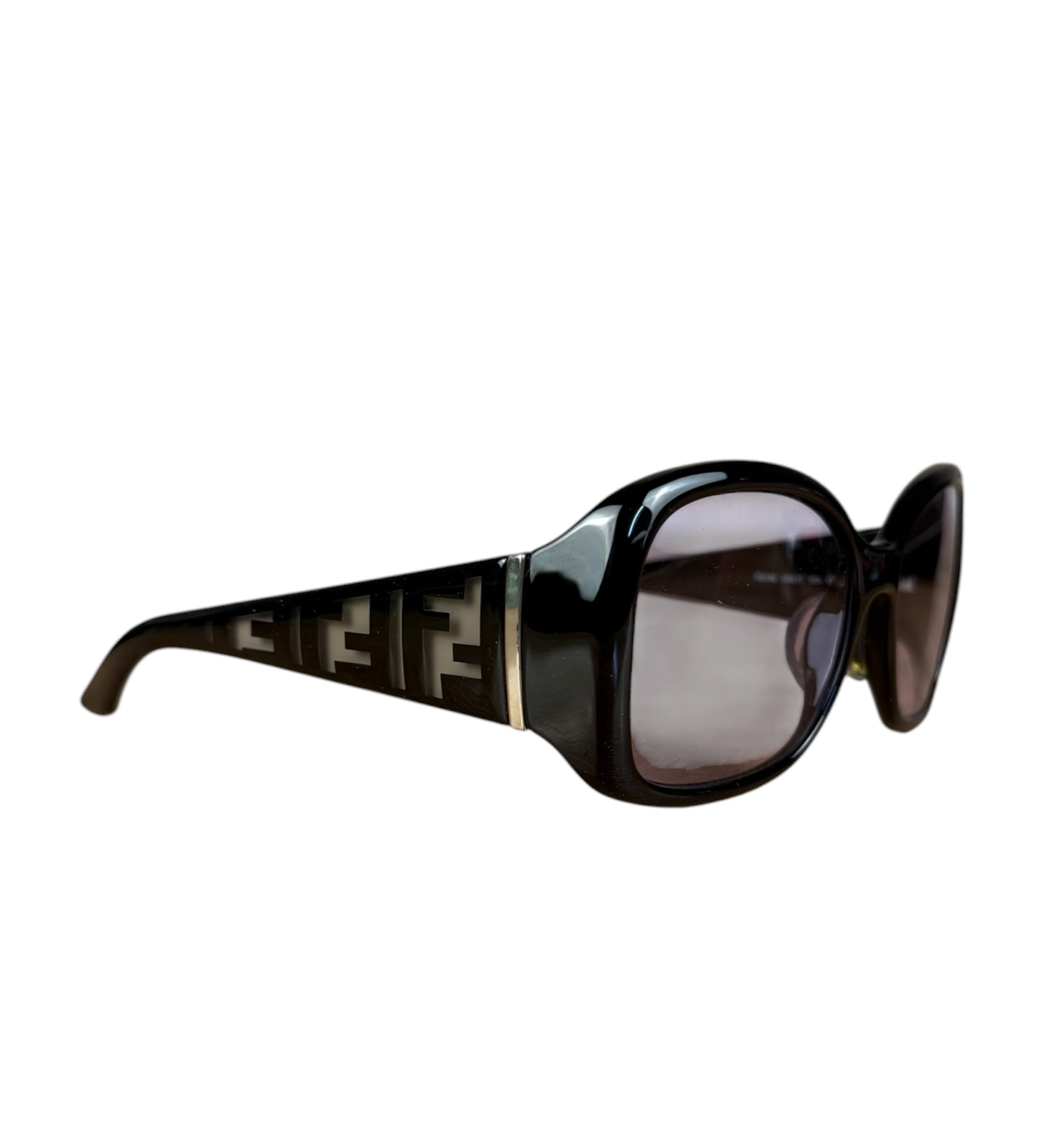 Fendi FS5196 Black Zucca FF Purple Tint Sunglasses