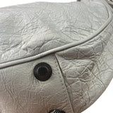 Balenciaga White Lambskin Le Cagole Shoulder Bag