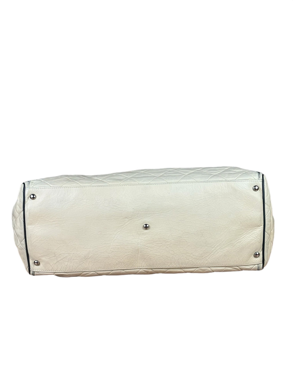 Chanel Cream Quilted Lambskin East/West Reissue Tote 2008