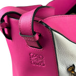 Loewe Pink/White Leather M Hammock Bag