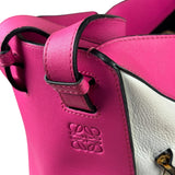 Loewe Pink/White Leather M Hammock Bag