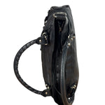 Balenciaga Black Leather Moto City Two-Way Bag