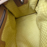 Gucci Brown Leather Trim Micro GG Sherry Line Boston Handbag