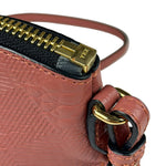 Burberry Pale Orchid Pink Leather Check-Embossed Peyton Crossbody