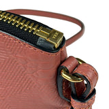 Burberry Pale Orchid Pink Leather Check-Embossed Peyton Crossbody