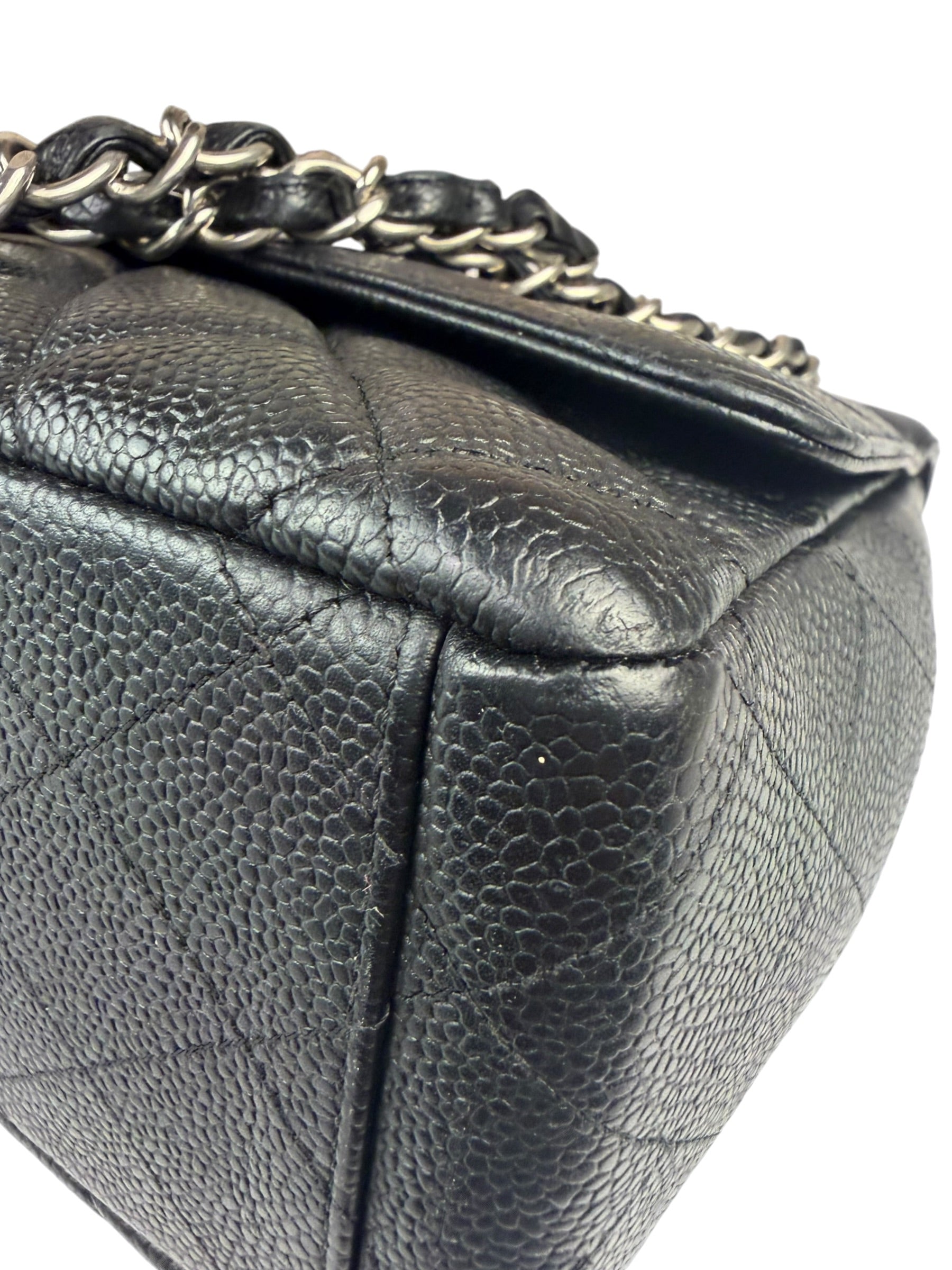 Chanel Black Quilted Leather Jumbo Classic Flap Bag 2009
