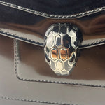 Bvlgari Black Patent Leather Small Serpenti Crossbody Bag