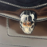 Bvlgari Black Patent Leather Small Serpenti Crossbody Bag