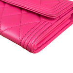 Chanel Pink Quilted Boy Wallet