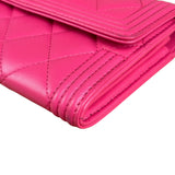 Chanel Pink Quilted Boy Wallet