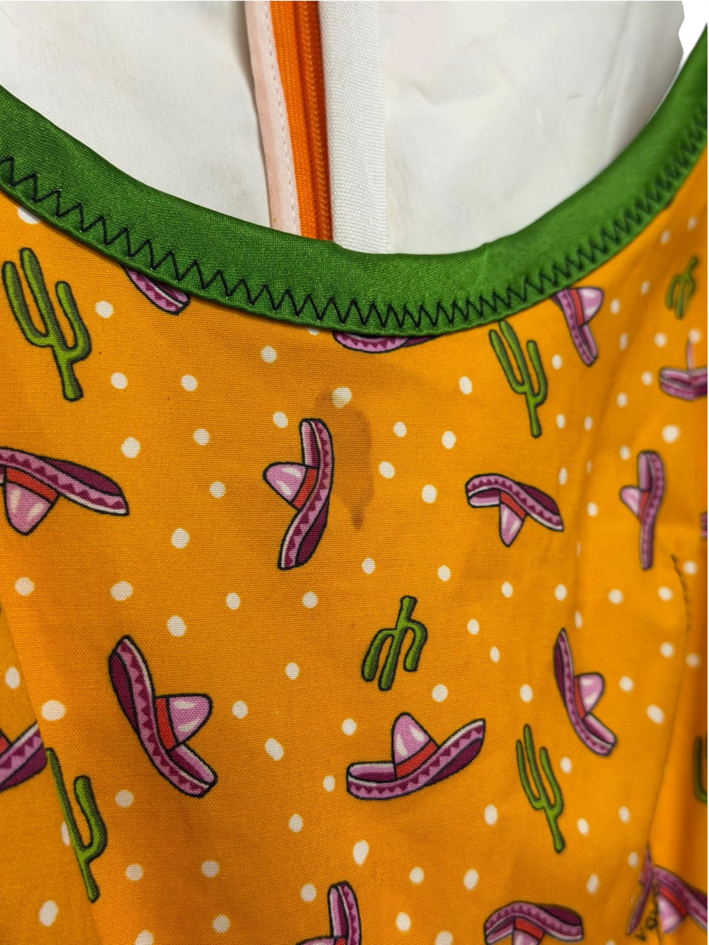 Prada SS 2017 Cactus Print Cotton Blend Zipper Dress