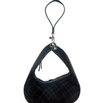Burberry Black Tonal Check Maskell Hobo Bag