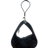Burberry Black Tonal Check Maskell Hobo Bag