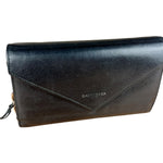 Balenciaga Black Leather Flap Wallet on Chain Bag