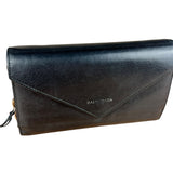 Balenciaga Black Leather Flap Wallet on Chain Bag