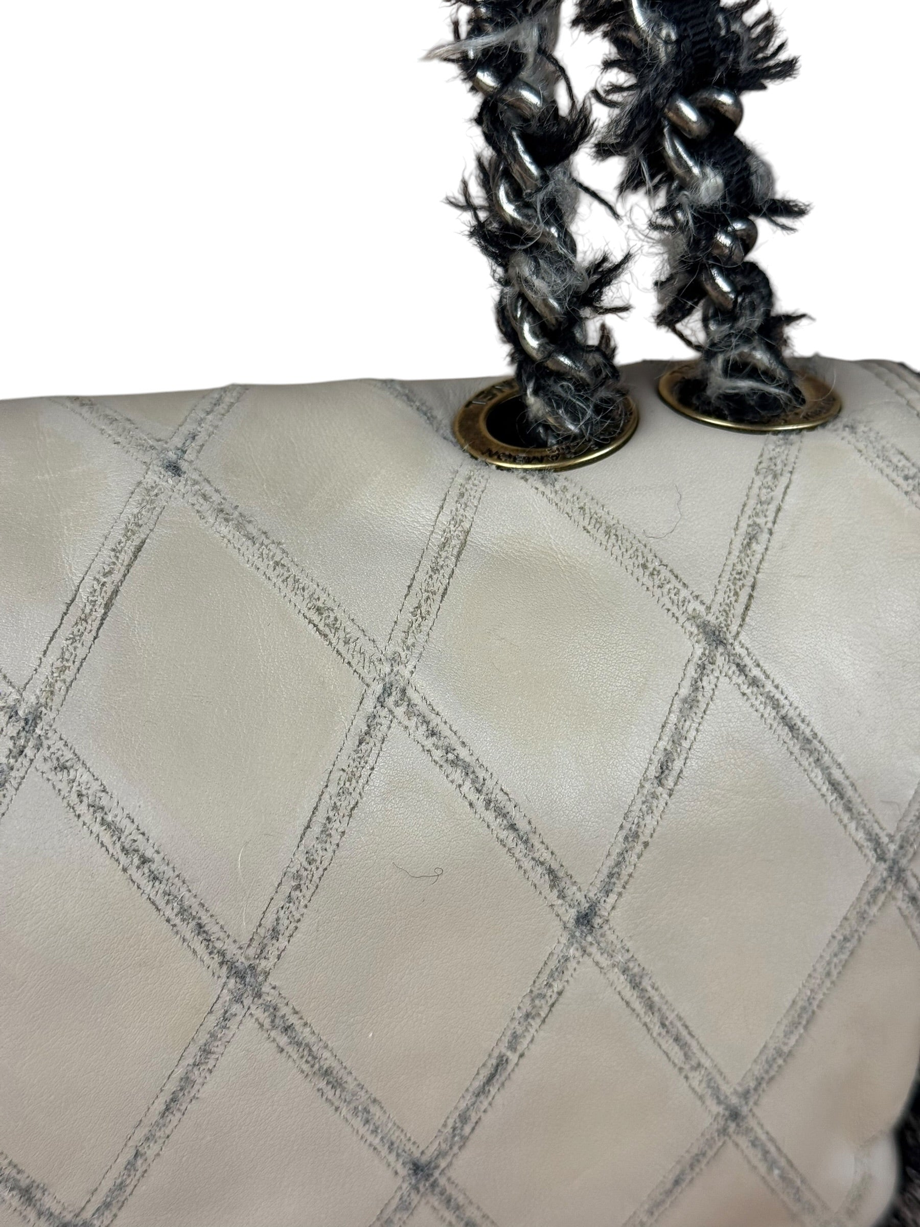 Chanel Tweedy Quilted Leather Fringe Flap Bag 2011