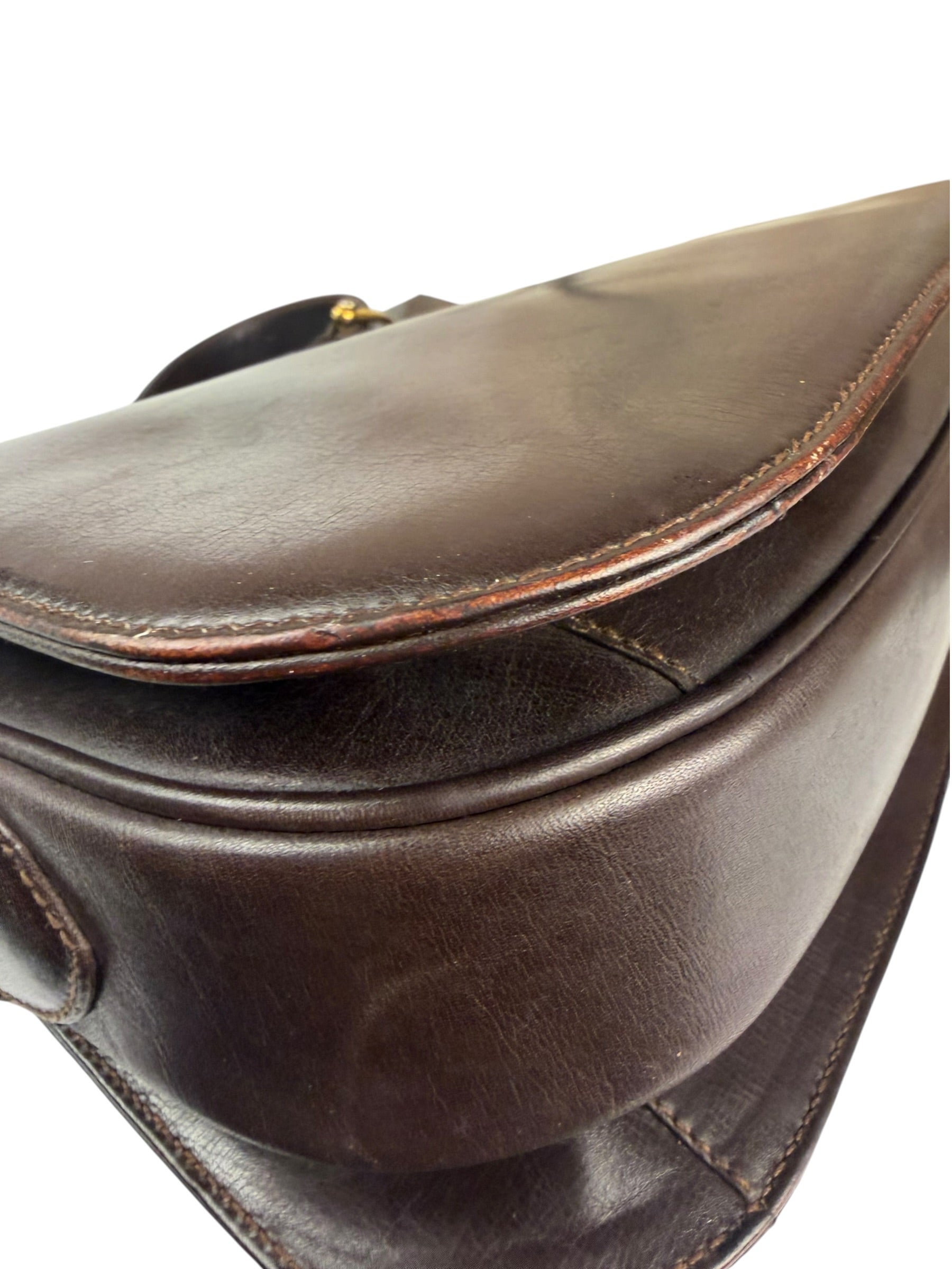Celine Horse Carriage Dark Brown Leather Shoulder Bag