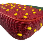 STAUD Strawberry Red Tommy Beaded Bag