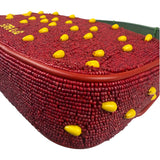 STAUD Strawberry Red Tommy Beaded Bag