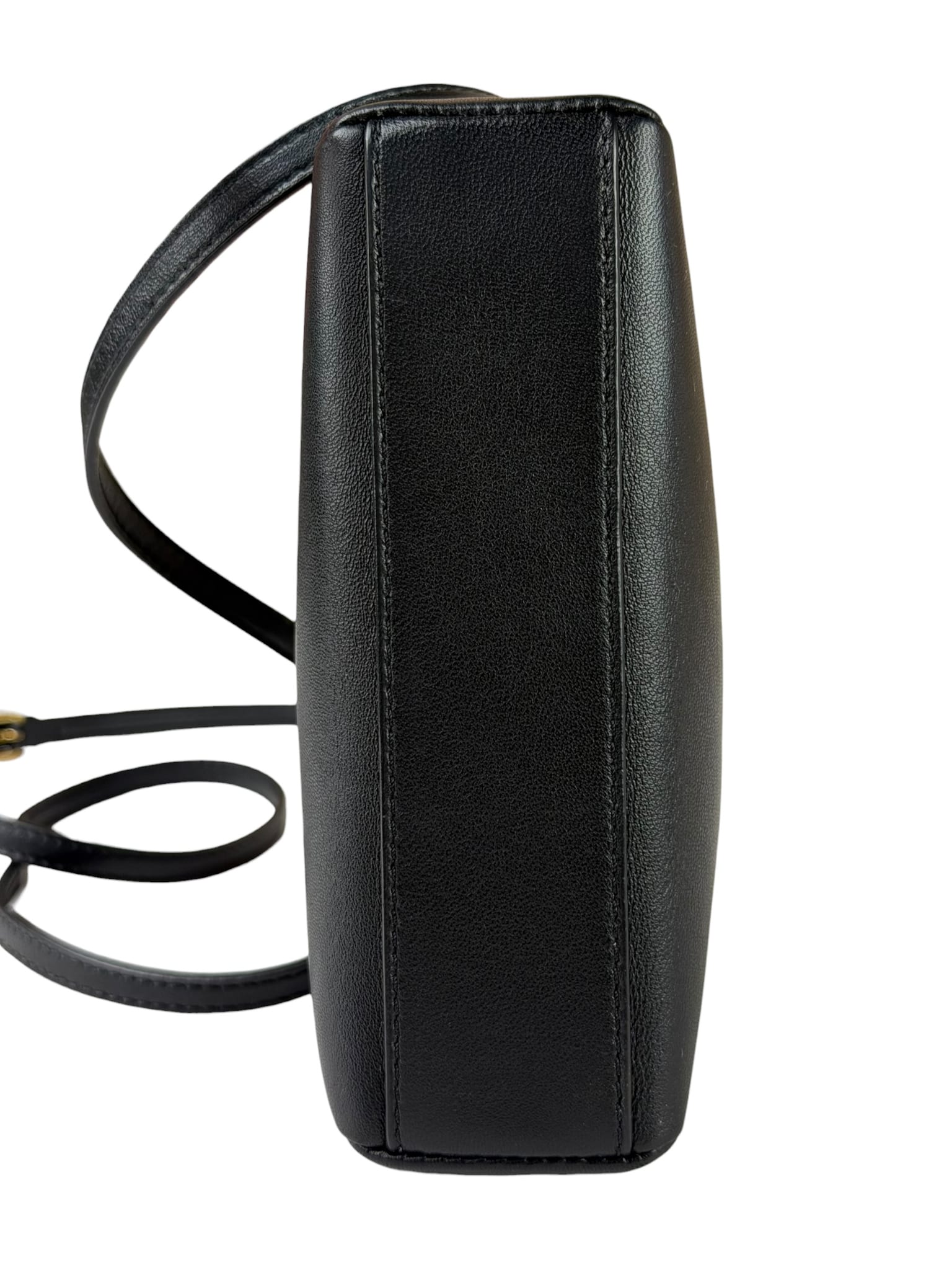 Fendi Black Leather Nano Peekaboo Two-Way Bag
