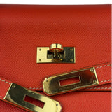 Hermes Coral-Red Epson Casaque Togo Kelly 32