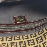 Fendi Brown Vinyl Zucca Baguette
