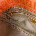 Fendi Vintage Orange Zucca Mamma FF Monogram Baguette