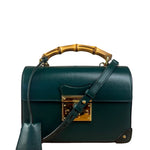 Gucci Green Padlock Bamboo Handle Handbag