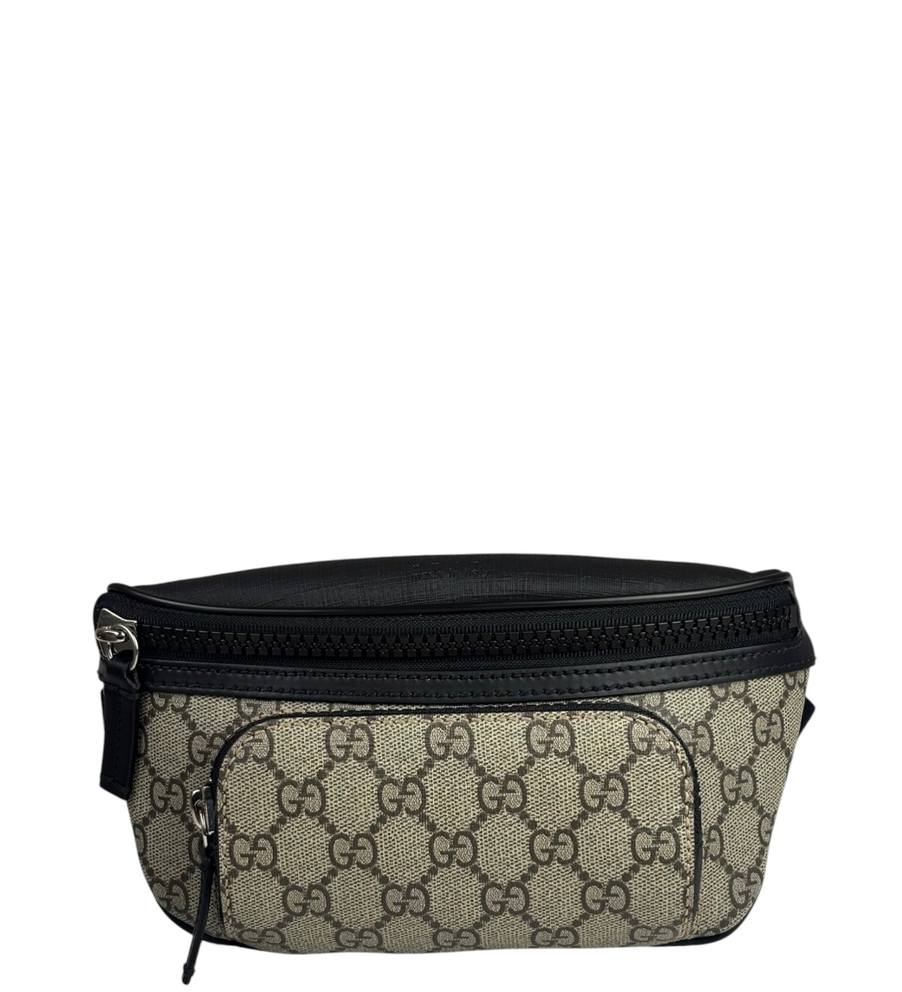 Gucci Beige/Black Leather GG Eden Belt Bag