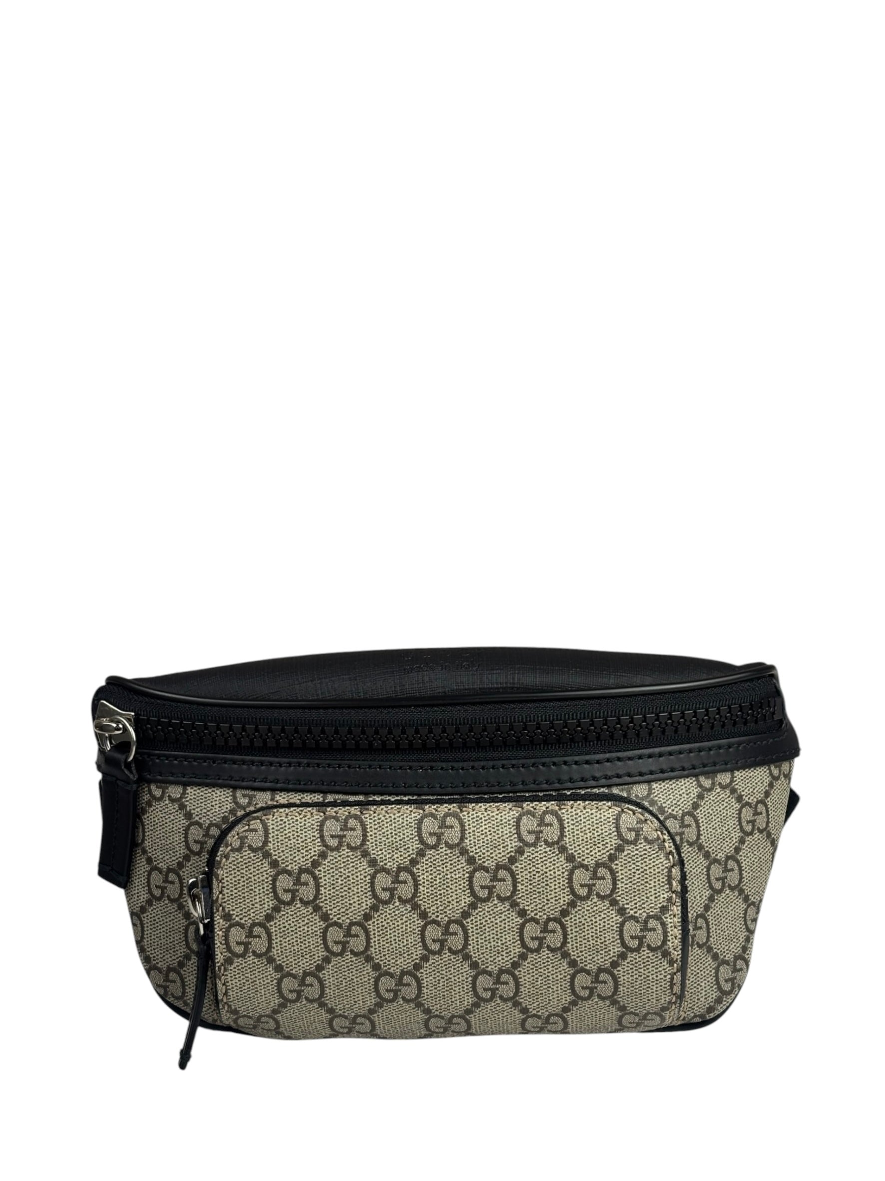 Gucci Beige/Black Leather GG Eden Belt Bag