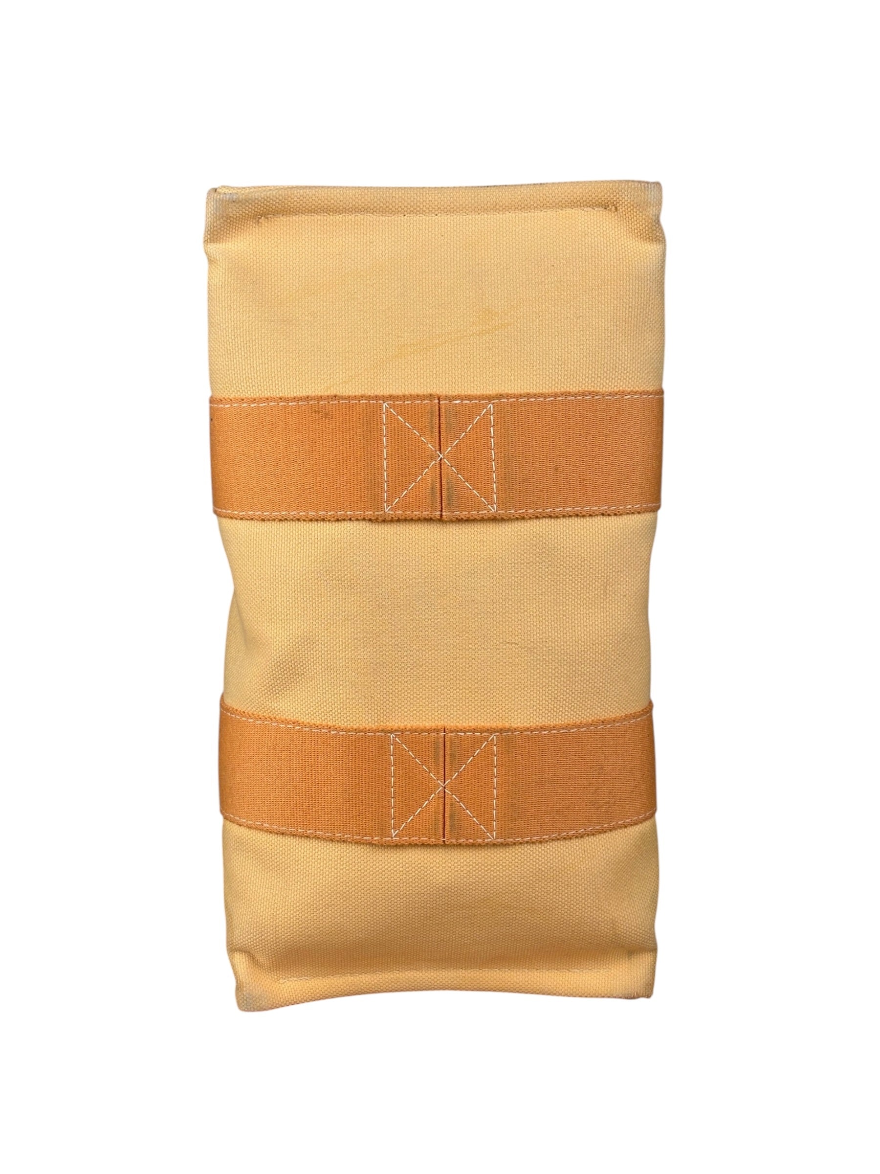 Hermes Bicolor Woven Cotton Bora Bora Canvas Tote Bag PM