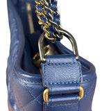 Chanel Navy Blue Leather Gabrielle Hobo Bag 2018