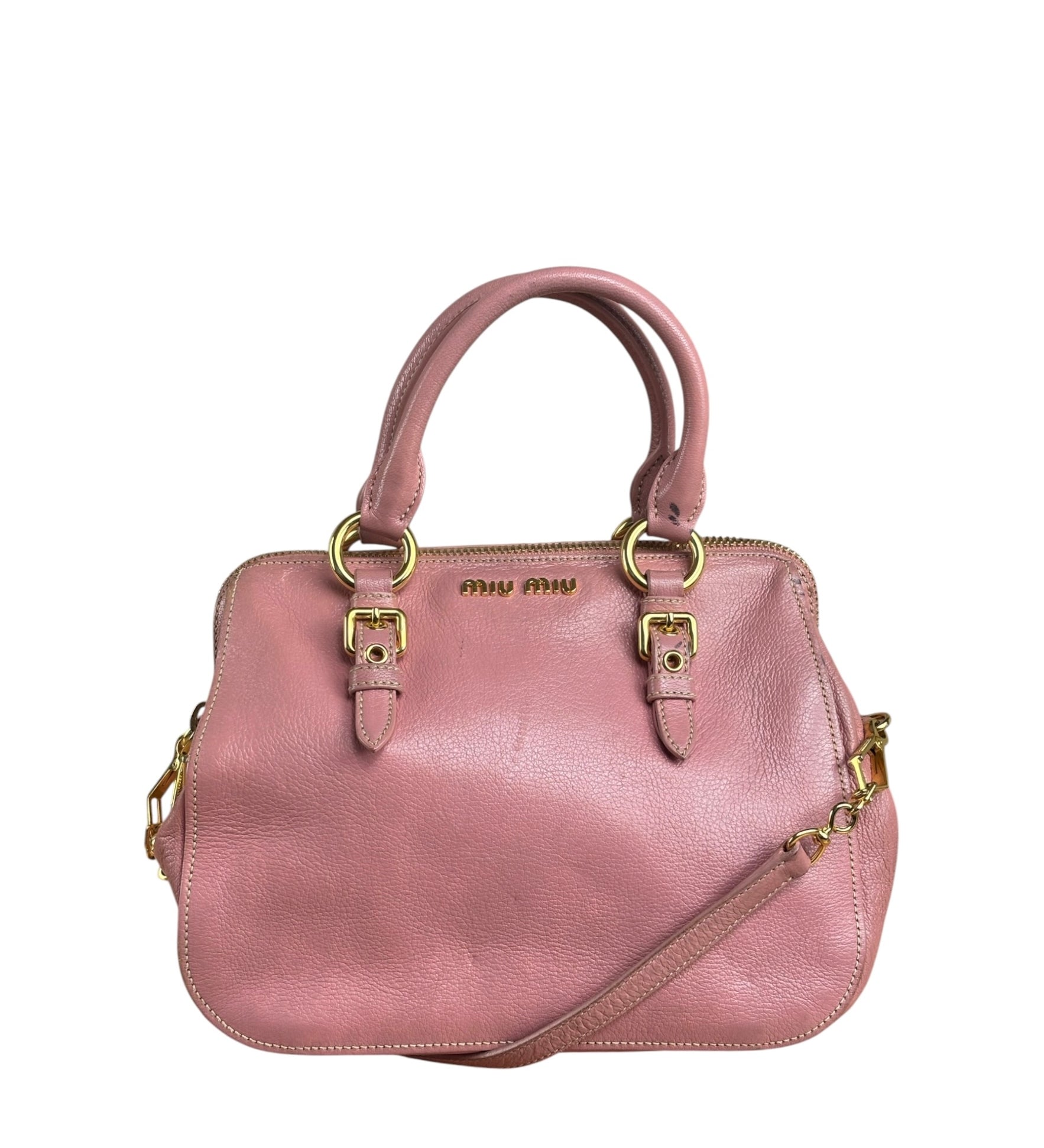 Miu Miu Pink Leather Two-Way Bag
