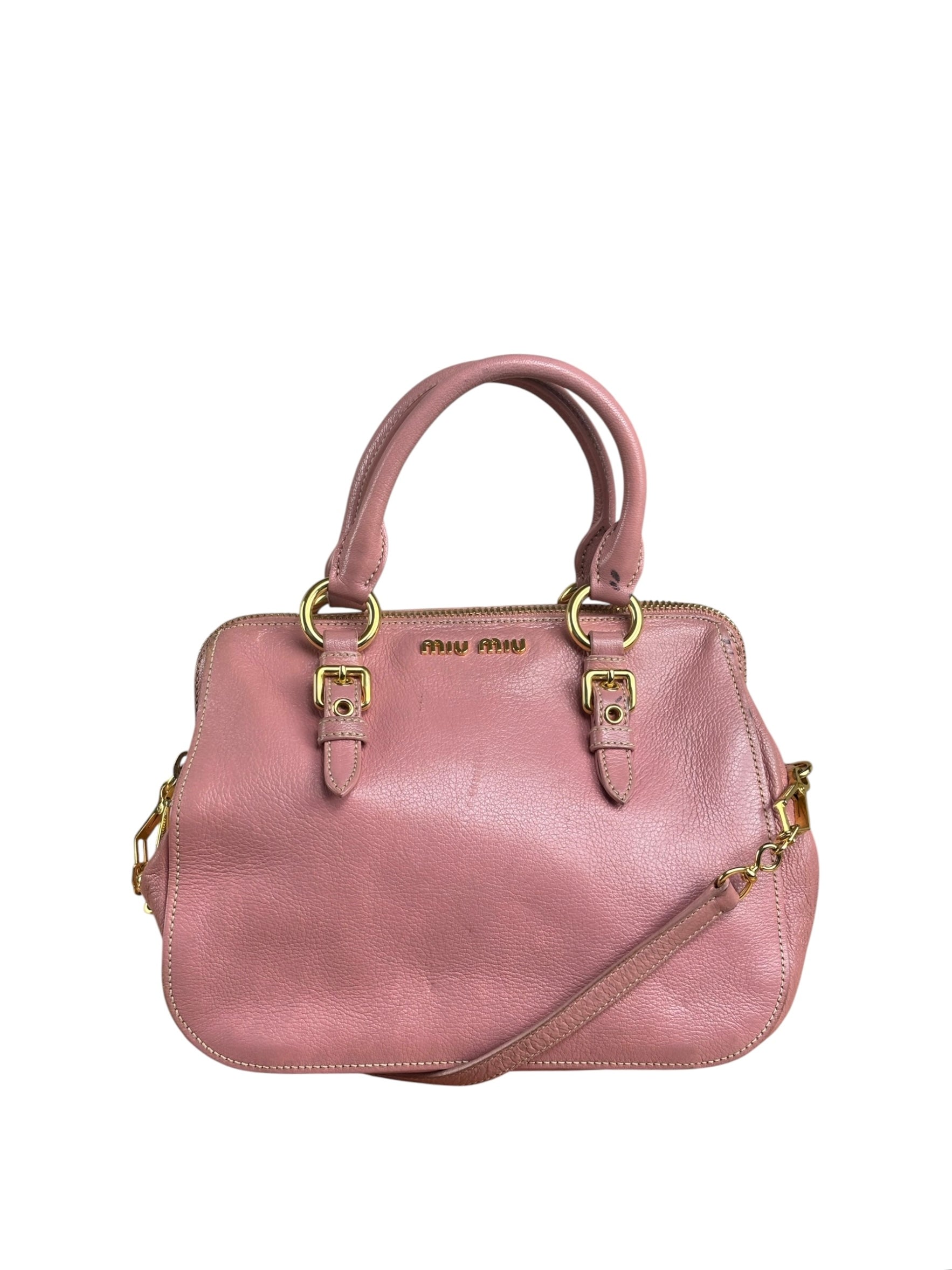Miu Miu Pink Leather Two-Way Bag