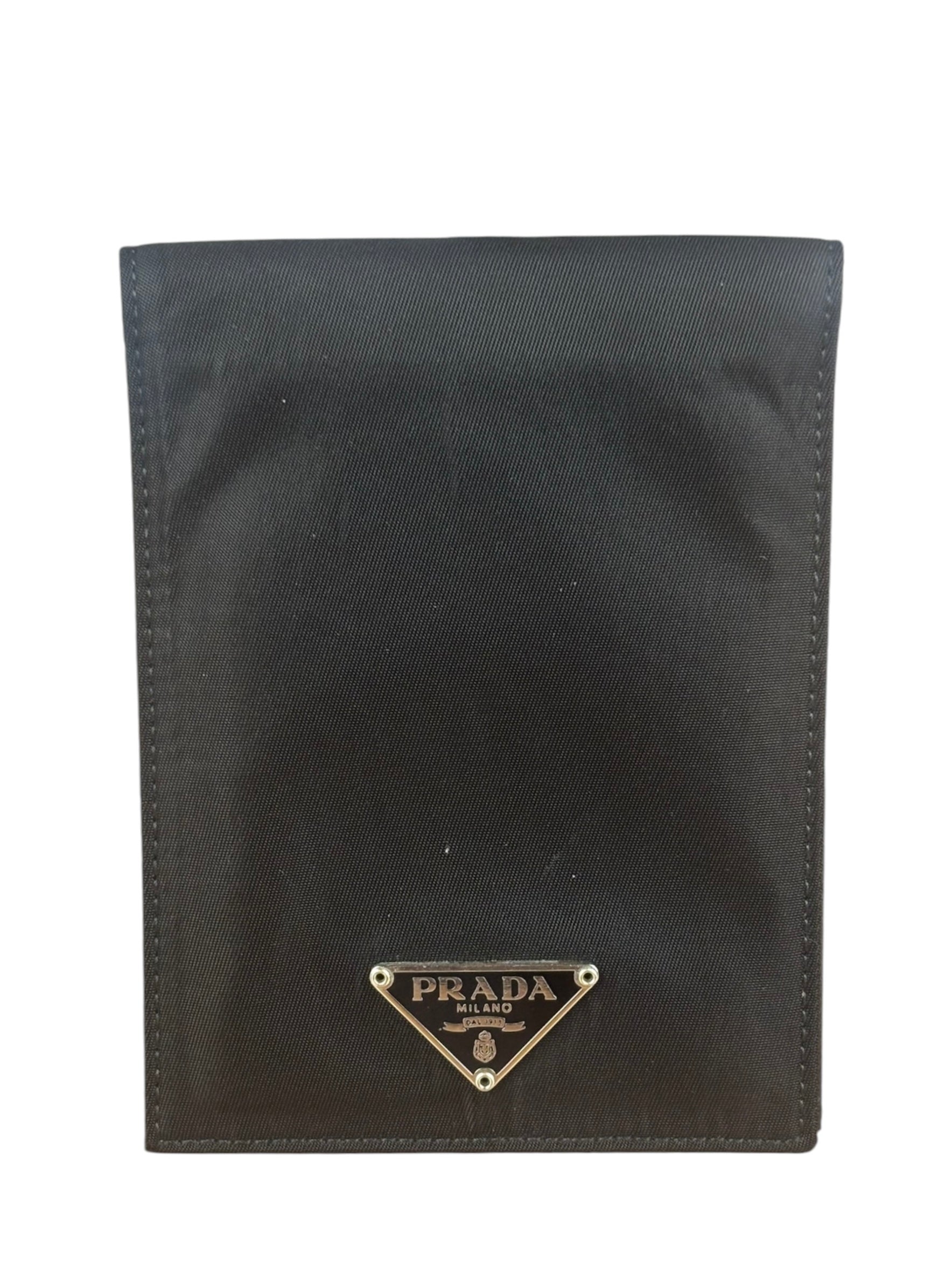 Prada Black Tessuto Nylon Card Holder/Wallet