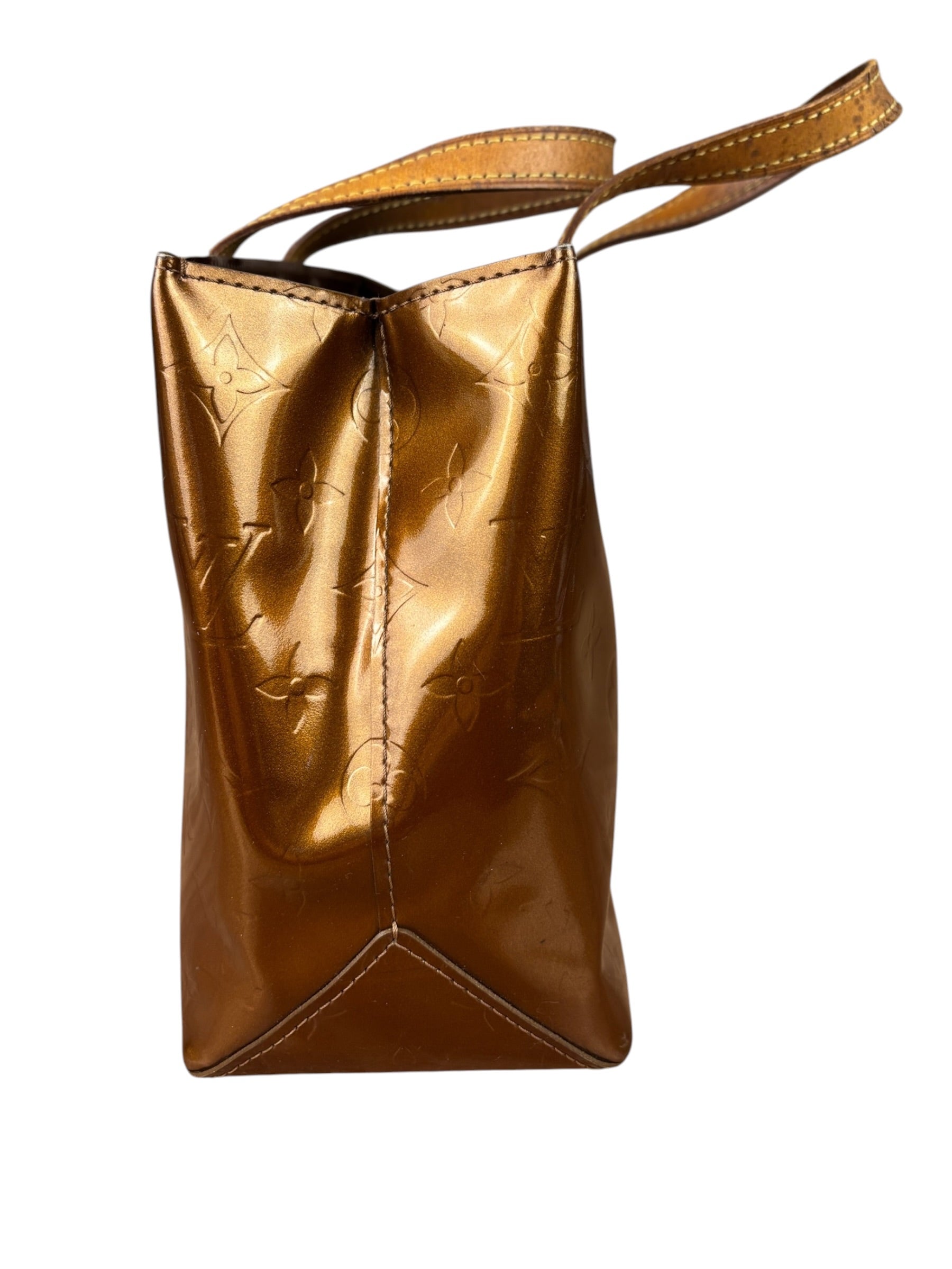 Louis Vuitton Bronze Monogram Vernis Reade Tote Bag PM