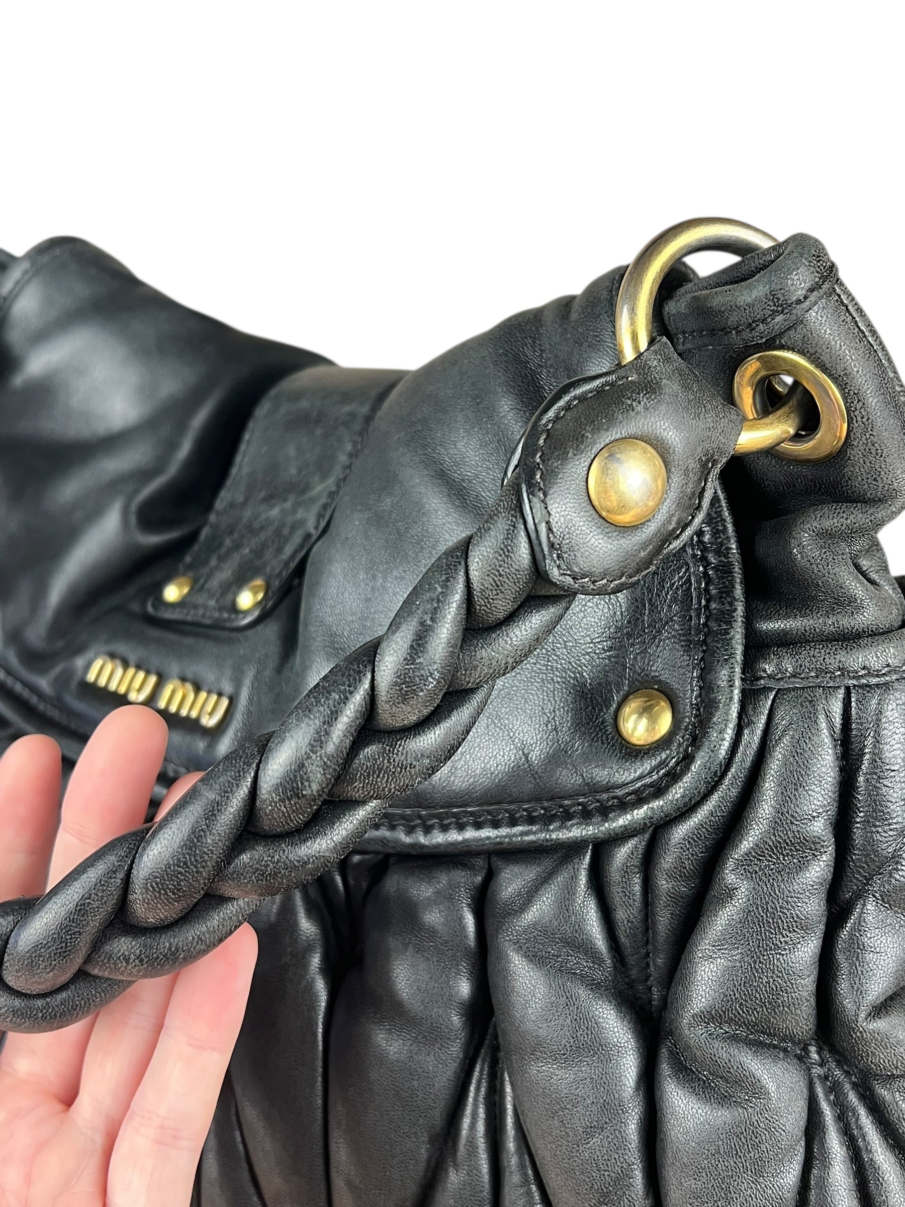 Miu Miu Vintage Calfskin Soho Shoulder Bag