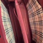Burberry Vintage Leather Burgundy Handbag