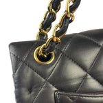 Chanel Black Lambskin Double Flap Bag 2017